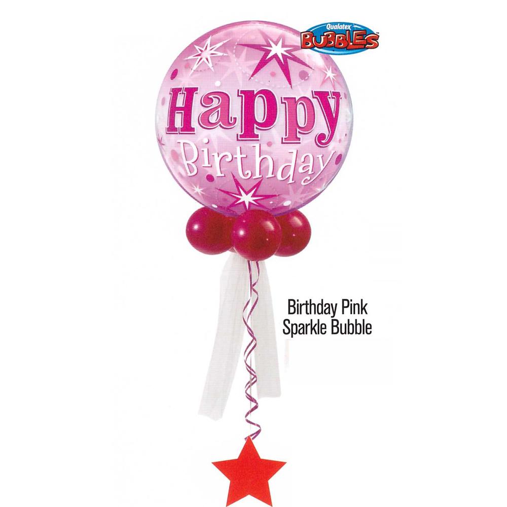 Birthday Pink Sparkle Bubble – Partylicious India